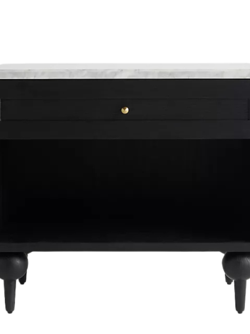 Fern Marble-Top Open Nightstand