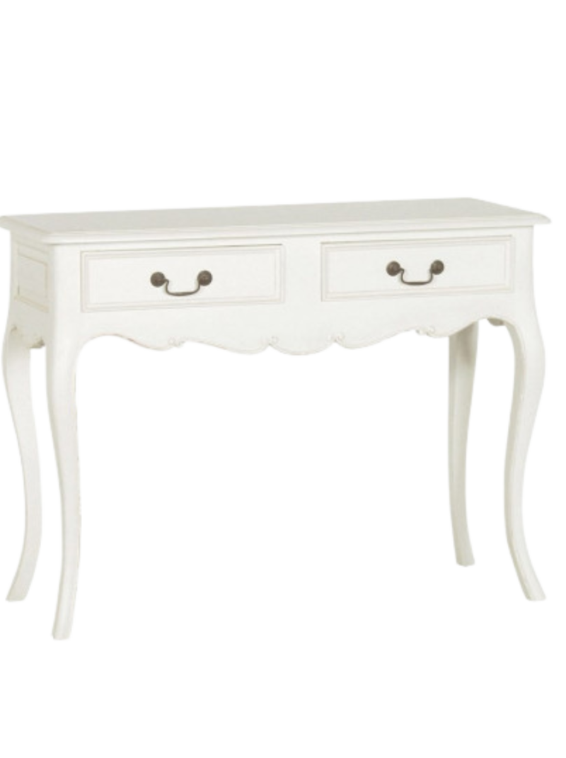 Antique White French Console