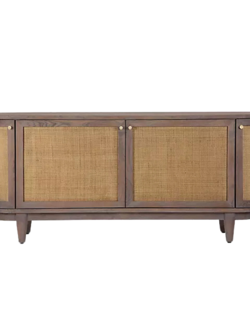 Canggu Acacia Cane Curved Media Stand