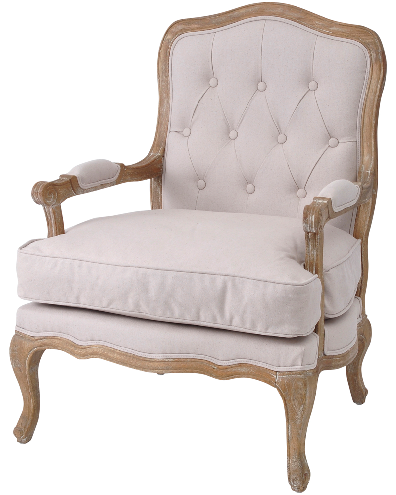 Buttoned Back French Armchair