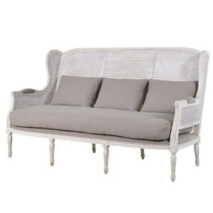 French Rattan 3 Seat Sofa