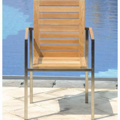 Stainless Steel Stacking Chair